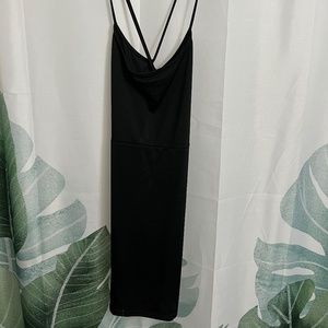 Boohoo Cross Strappy Back Bodycon Dress